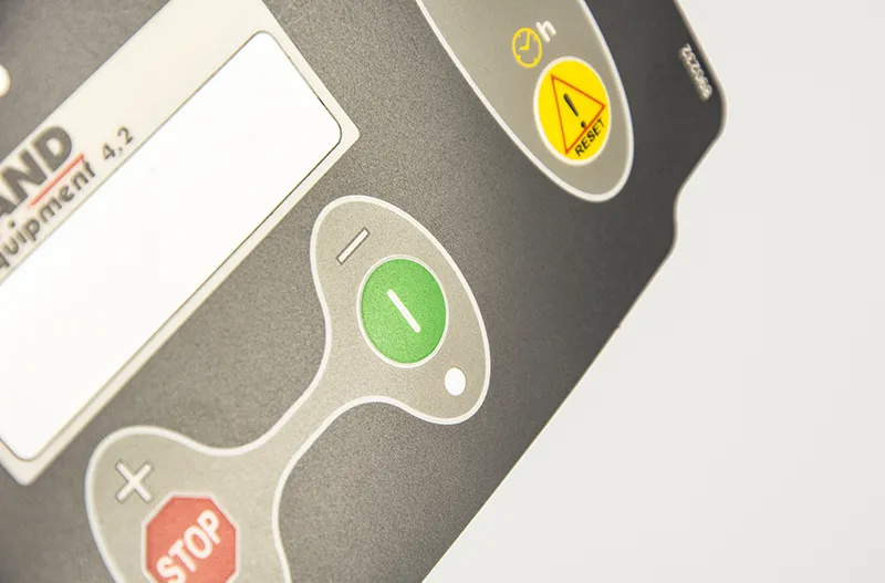 Adesivo in policarbonato dettaglio