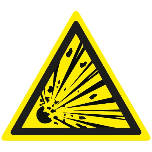 Adesivi di pericolo esplosione