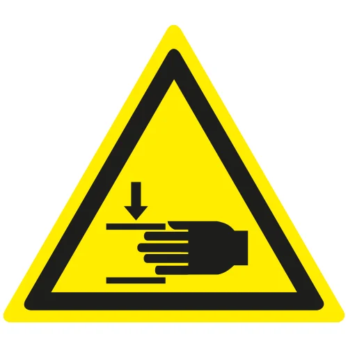 Adesivi di pericolo schiacciamento